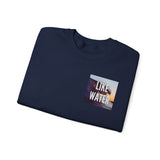 Like Water Crewneck Sweatshirt — Minimal Sunset Graphic Pullover